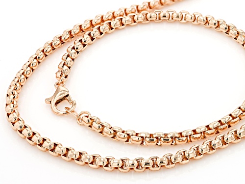 Off Park® Collection, Rose Tone Necklace and Bracelet Jewelry Roll Chain Set of 14