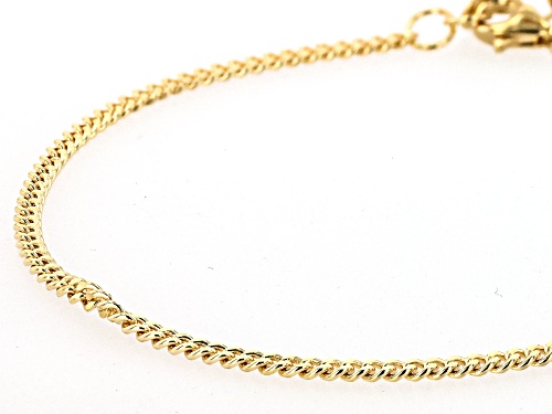 Pre-Owned 18k Yellow Gold Over Sterling Silver Bracelets Set of 3 - Size 7