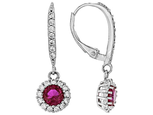 Pre-Owned Bella Luce® Ottone 13.60ctw Multi-Gemstone Simulant Rhodium Plated Earring Set