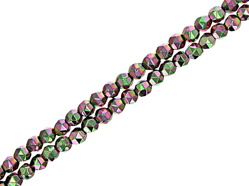 Pre-Owned Multi-Color Hematine in Assorted Shapes Bead Strand Set of 20 appx 15-16