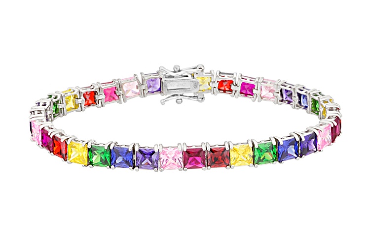 Bella Luce ® 37.95ctw Multicolor Gemstone Simulants Rhodium Over