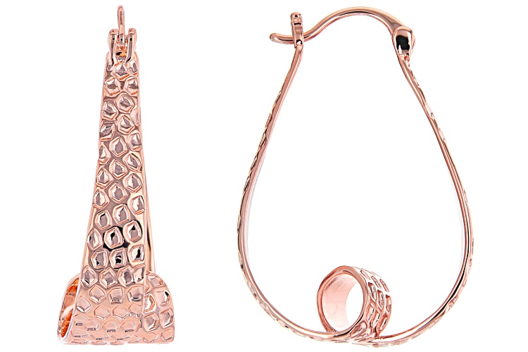 Timna Jewelry Collection™ Copper Hammered Hoop Earrings JTV Auctions