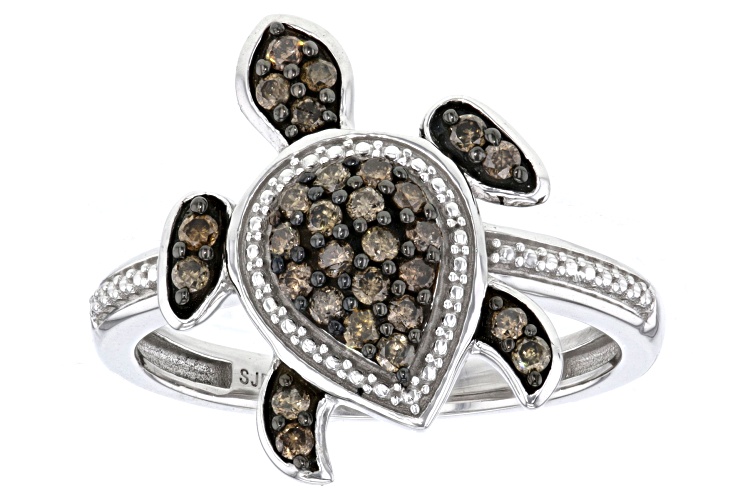 Platinum hot sale tortoise ring