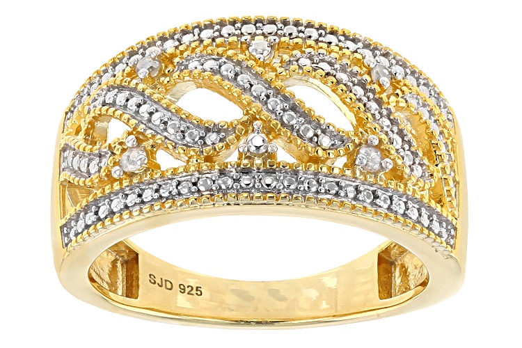 Engild™ Diamond Accent Round White Diamond 14k Yellow Gold Over