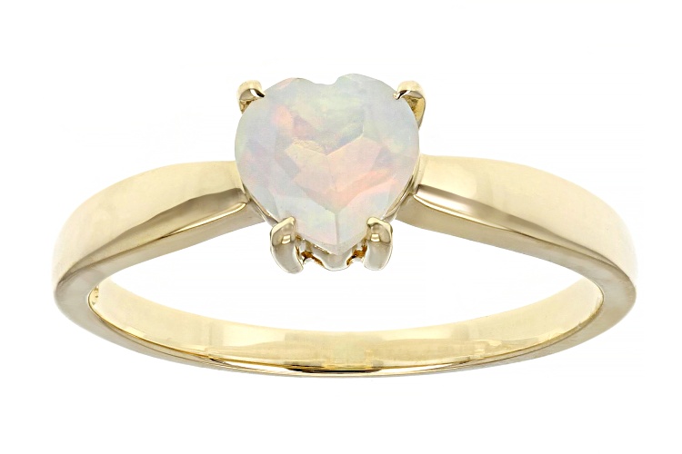 Genuine Diamond set in 14 Karat Rose Gold .01 Diamond Heart Ring Size 5