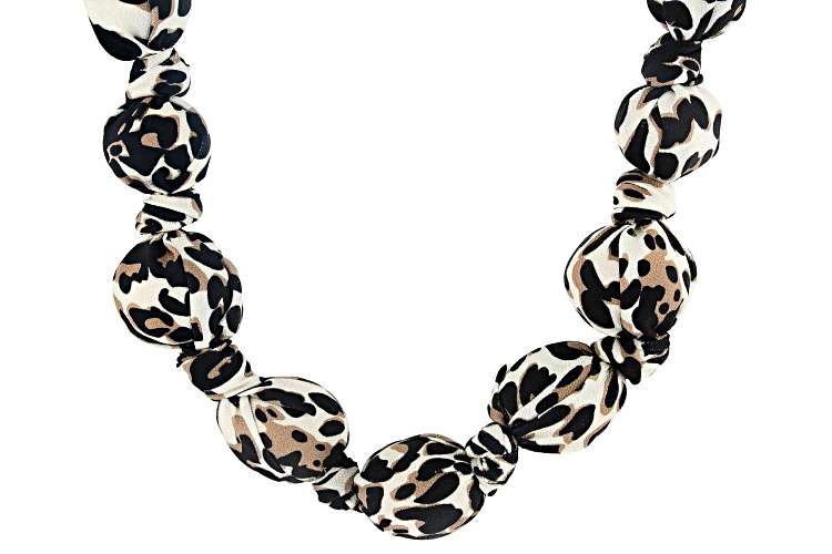 Off Park® Collection Leopard Print Fabric Gold Tone Graduated Necklace |  JTV Auctions