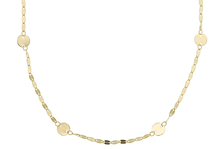 Stefano Oro® 14k Yellow Gold Station Discs 18