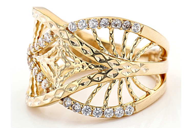 Bella Luce ® 1.05ctw White Diamond Simulant Eterno™ Yellow Ring 