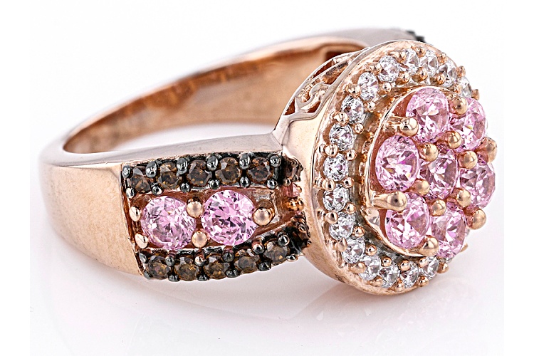 PreOwned Bella Luce ® 3.43ctw Pink, Mocha & Diamond Simulant Eterno