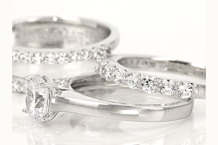 Bella Luce ® 5.26ctw Diamond Simulant Rhodium Over Sterling Silver