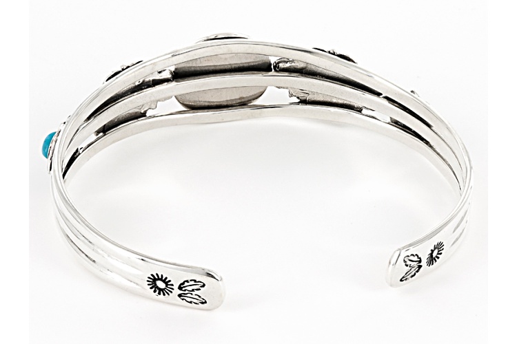 Southwest Style By Jtv™ Oval Cabochon Turquoise Sterling Silver Coin