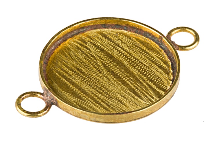 Interchangeable Antique Brass Bracelet And Antique Brass Round Earring  Bezel Set