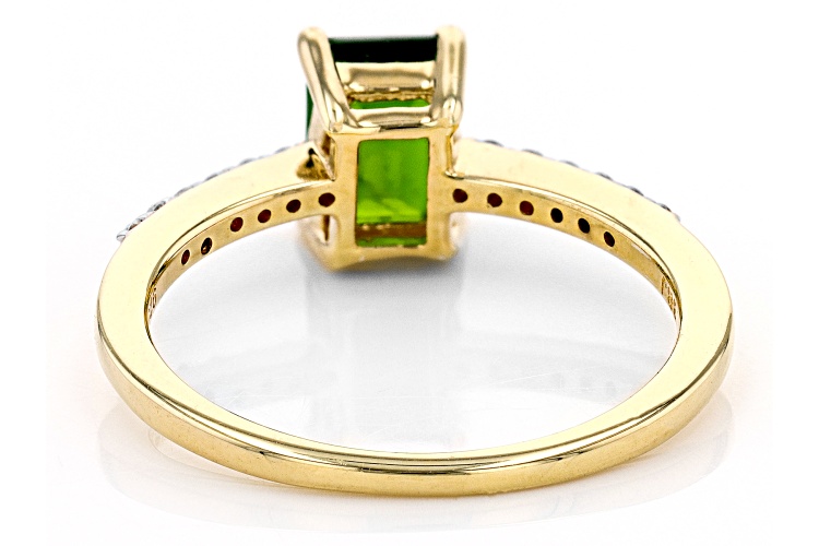 0.81ct Chrome Diopside With 0.09ctw White Zircon 18k Yellow 0.81ct Chrome Diopside With 0.09ctw White Zircon 18k Yellow