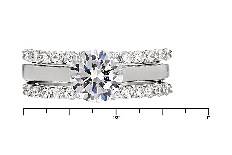 Bella Luce ® 5.26ctw Diamond Simulant Rhodium Over Sterling Silver