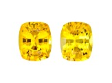 Yellow Sapphire 4.8x4.0mm Cushion Matched Pair 0.94ctw