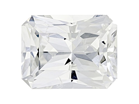 White Sapphire Loose Gemstone Unheated 10.3x7.9mm Radiant Cut 4.33ct