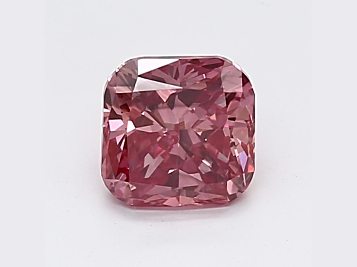 0.90ct Vivid Pink Cushion Lab-Grown Diamond SI1 Clarity IGI Certified