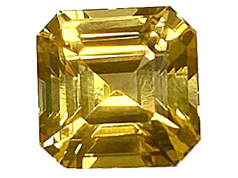 Yellow Sapphire Loose Gemstone 6.3x6.3mm Emerald Cut 1.75ct