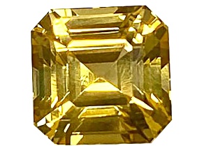 Yellow Sapphire Loose Gemstone 6.3x6.3mm Emerald Cut 1.75ct