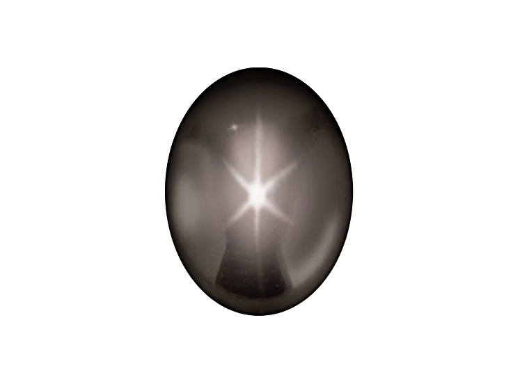 Black Star Sapphire 8x6mm Oval Cabochon 2.00ct