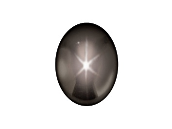 Picture of Black Star Sapphire 8x6mm Oval Cabochon 2.00ct