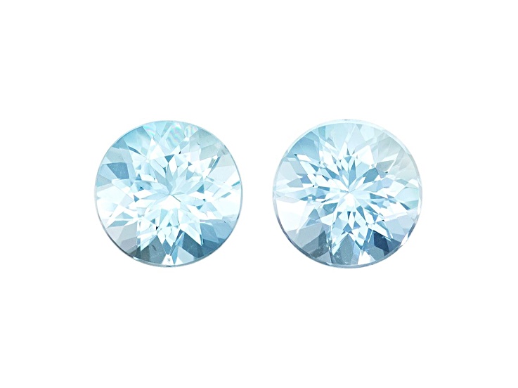 Aquamarine 6mm Round Matched Pair 1.33ctw