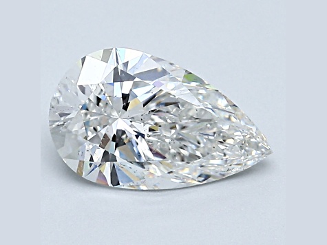 1.8ct Natural White Diamond Pear Shape, F Color, SI1 Clarity, GIA Certified