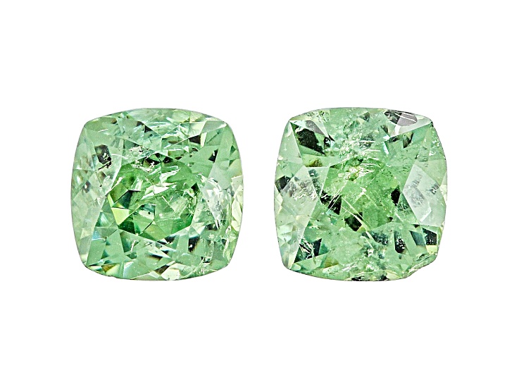 Demantoid Garnet 4.5mm Cushion Matched Pair 0.94ctw