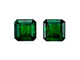 Brazilian Emerald 4.5mm Emerald Cut Matched Pair 0.99ctw