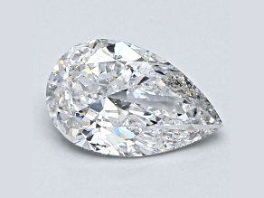 1.7ct Natural White Diamond Pear Shape, E Color, SI1 Clarity, GIA Certified