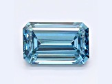 1.34ct Deep Blue Emerald Cut Lab-Grown Diamond SI1 Clarity IGI Certified