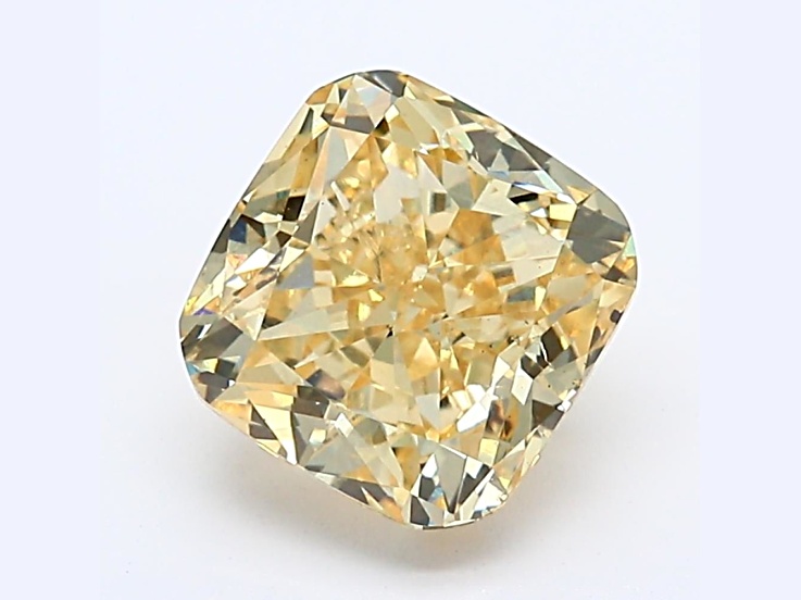 2.09ct Deep Yellow Cushion Lab-Grown Diamond SI1 Clarity IGI Certified