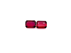 Ruby 7.08x5.08mm Emerald Cut Matched Pair 2.47ctw