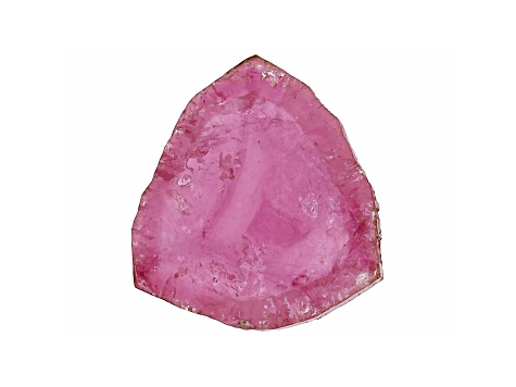 Pink Tourmaline 17.7x16.6mm Free-Form Polished Slice 16.22ct