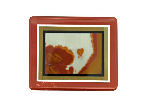 Intarsia Multi-Stone Inlay 29x24mm Rectangle