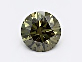 1.05ct Dark Green Round Lab-Grown Diamond SI1 Clarity IGI Certified