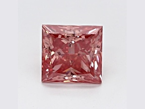 0.80ct Vivid Pink Princess Cut Lab-Grown Diamond VS1 Clarity IGI Certified