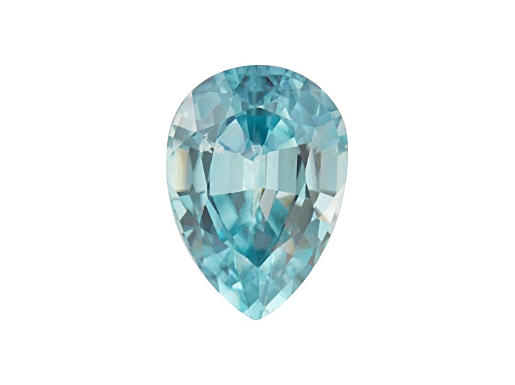 Blue Zircon 7x5mm Pear Shape 1.05ct