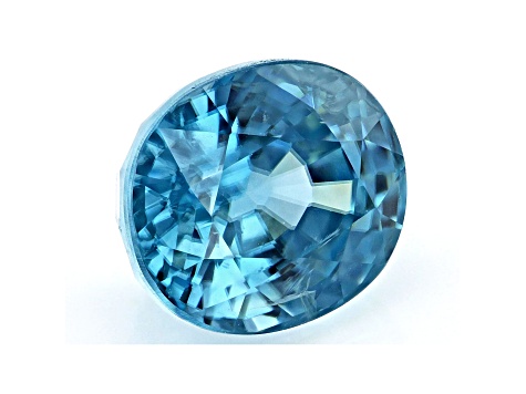 Blue Zircon 8.5x7mm Oval 3.59ct