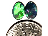 Opal on Ironstone 7x5mm Oval Doublet Set of 2 0.89ctw