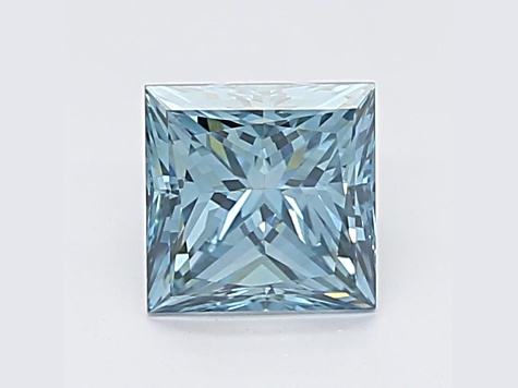 1.11ct Intense Blue Princess Cut Lab-Grown Diamond SI1 Clarity IGI Certified