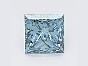 1.11ct Intense Blue Princess Cut Lab-Grown Diamond SI1 Clarity IGI Certified