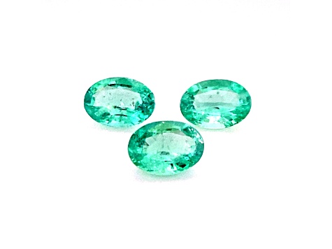 Ethiopian Emerald 7x5mm Oval Set of 3 1.70ctw