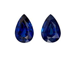 Sapphire 6x4mm Pear Shape Matched Pair 1.24ctw