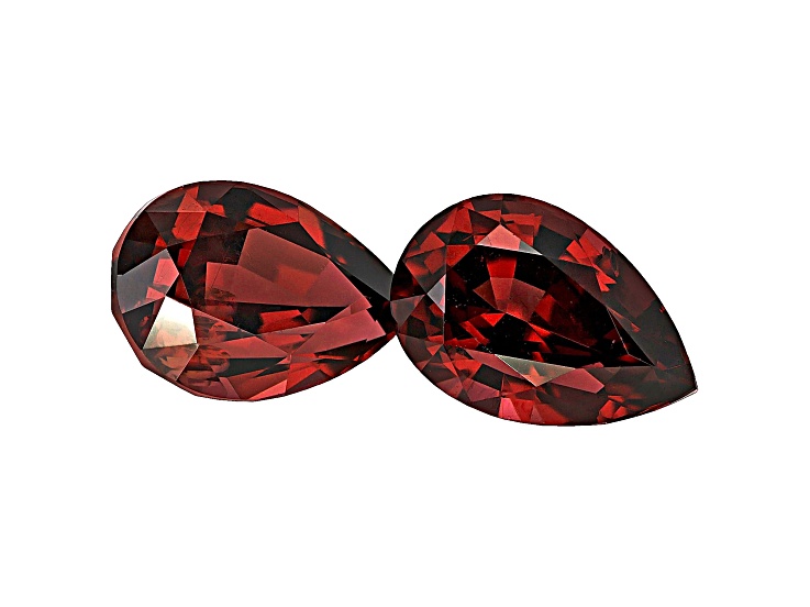 Rhodolite Garnet 8.5x5.8mm Pear Shape Matched Pair 3.55ctw