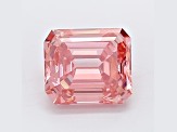 1.02ct Intense Pink Emerald Cut Lab-Grown Diamond VS2 Clarity IGI Certified