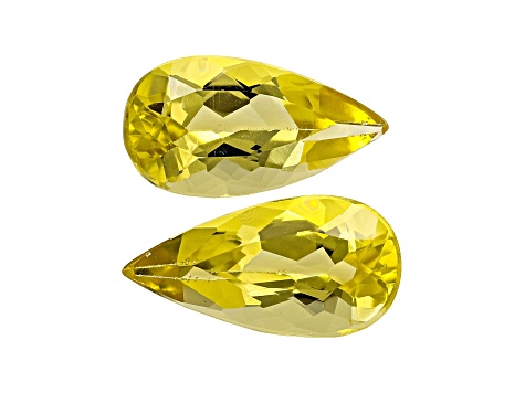 Yellow Beryl 12x6mm Pear Shape Matched Pair 3.00ctw