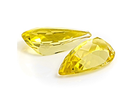 Yellow Beryl 12x6mm Pear Shape Matched Pair 3.00ctw