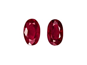 Burmese Ruby 5x3mm Oval Matched Pair 0.76ctw