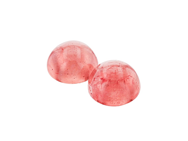Colorado Rhodochrosite 8x8mm Round Cabochon Matched Pair 5.57ctw